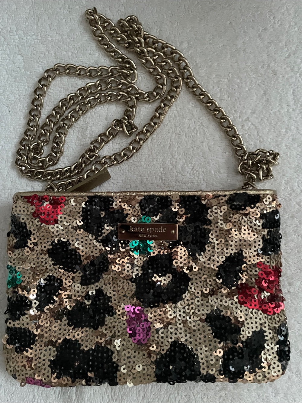 Kate Spade Rare Mini Leopard Sequin Crossbody
